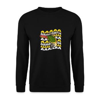 Molinasittich Papagei Vogel Sittich - Unisex Pullover - Schwarz - Vorne - Alina (178cm) & Michal (187cm)