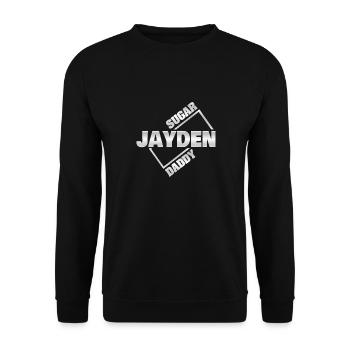 Jayden als Sugardaddy - Unisex Pullover - Schwarz - Vorne - Alina (178cm) & Michal (187cm)