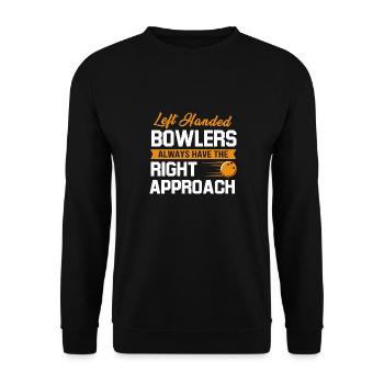 Bowling Bowler Bowling Skittles Bowling Ball - Unisex Sweatshirt - black - Front - Alina (178cm) & Michal (187cm)