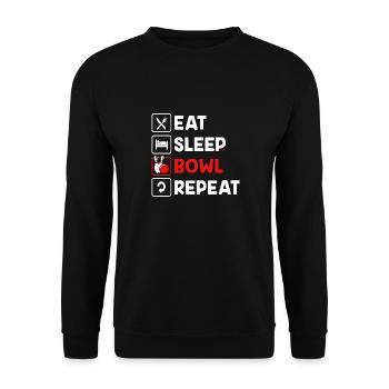 Bowling Bowler Bowling Skittles Bowling Ball - Unisex Sweatshirt - black - Front - Alina (178cm) & Michal (187cm)