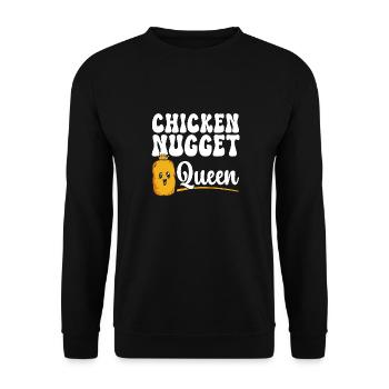 Chicken Nugget Liebhaber Chicken Nuggets - Unisex Pullover - Schwarz - Vorne - Alina (178cm) & Michal (187cm)