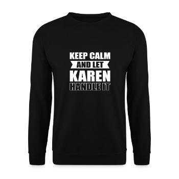 Karen - Unisex Pullover - Schwarz - Vorne - Alina (178cm) & Michal (187cm)
