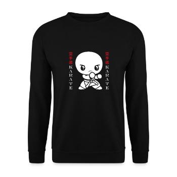 Karate - Unisex Pullover - Schwarz - Vorne - Alina (178cm) & Michal (187cm)
