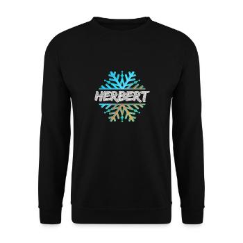 Herbert Herbert - Unisex Sweatshirt - black - Front - Alina (178cm) & Michal (187cm)