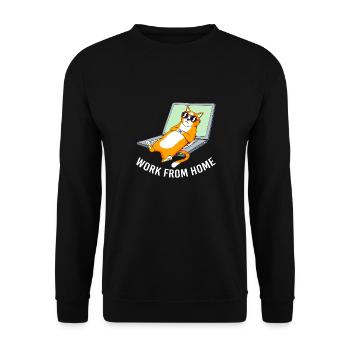 Remote Homeoffice - Unisex Pullover - Schwarz - Vorne - Alina (178cm) & Michal (187cm)
