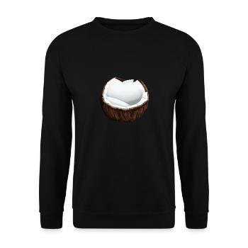 Coconut Coconut Coconut Fruit - Unisex Sweatshirt - black - Front - Alina (178cm) & Michal (187cm)