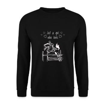 Horse riding equestrian horse lover gift - Unisex Sweatshirt - black - Front - Alina (178cm) & Michal (187cm)