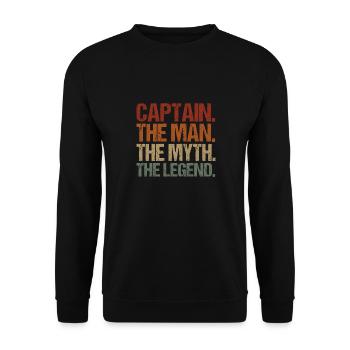 captain - Unisex Sweatshirt - black - Front - Alina (178cm) & Michal (187cm)
