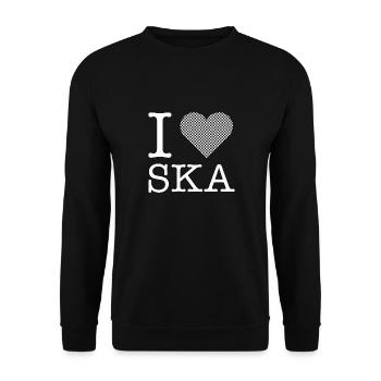 I love ska - ska music rude boy - Unisex Sweatshirt - black - Front - Alina (178cm) & Michal (187cm)