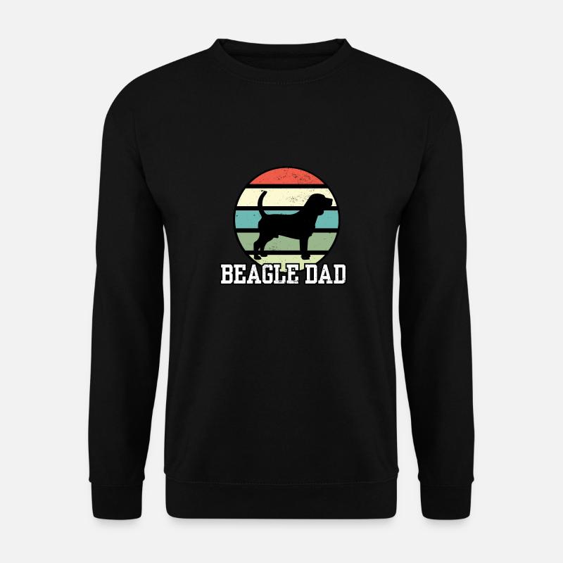 Beagle Dad I Retro Beagle Dad - Unisex Pullover - Schwarz