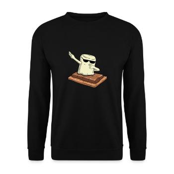 Dab S’more Guimauves Camping Toddler Boy - Sweat-shirt Unisexe - noir - Devant - Alina (178cm) & Michal (187cm)