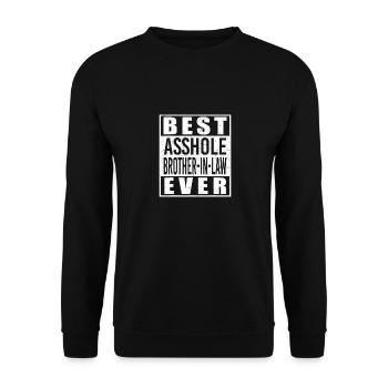 Meilleur t-shirt de beau-frère trou du cul de tous les temps - Sweat-shirt Unisexe - noir - Devant - Alina (178cm) & Michal (187cm)