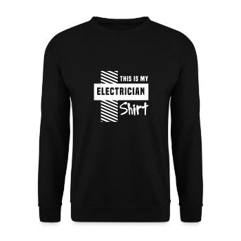 Ironie du dicton électricien Electro Voltage - Sweat-shirt Unisexe - noir - Devant - Alina (178cm) & Michal (187cm)