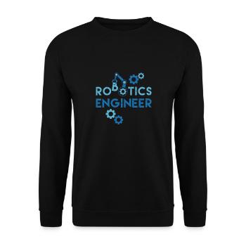 Robotik-Ingenieur Mechaniker Roboterventilator - Unisex Pullover - Schwarz - Vorne - Alina (178cm) & Michal (187cm)