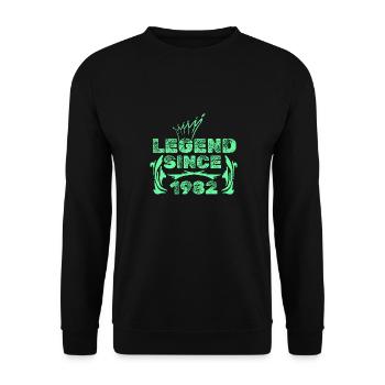 Year 1982 - Unisex Sweatshirt - black - Front - Alina (178cm) & Michal (187cm)