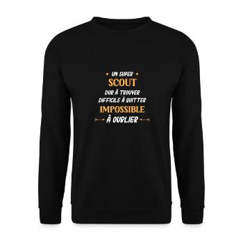 Super scout - Sweat-shirt Unisexe - noir - Devant - Alina (178cm) & Michal (187cm)