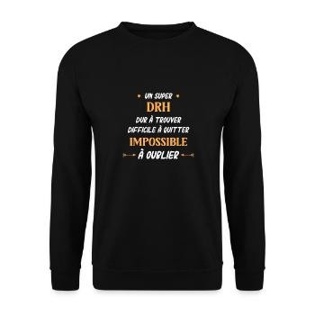 Super drh - Sweat-shirt Unisexe - noir - Devant - Alina (178cm) & Michal (187cm)