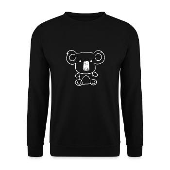 Cute Australian Koala Bear Artsy Silhouette - Unisex Sweatshirt - black - Front - Alina (178cm) & Michal (187cm)