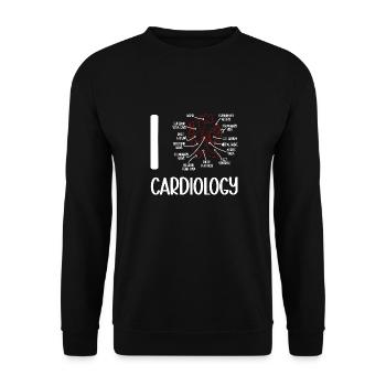 Kardiologie Krankenschwester Kardiologe - Unisex Pullover - Schwarz - Vorne - Alina (178cm) & Michal (187cm)