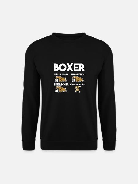 Hund Boxer - Unisex Pullover - Schwarz