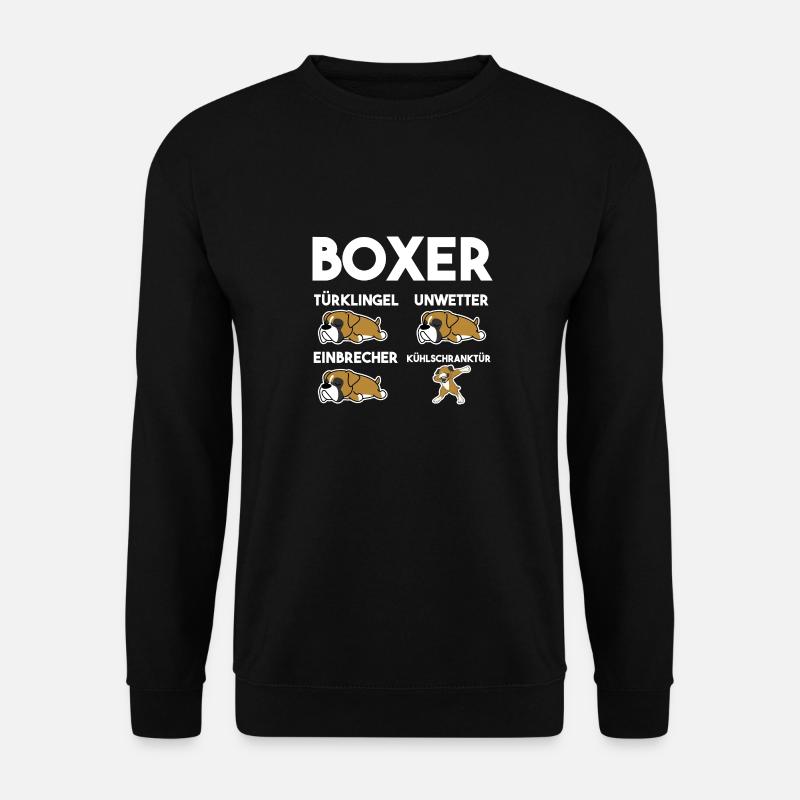 Hund Boxer - Unisex Pullover - Schwarz