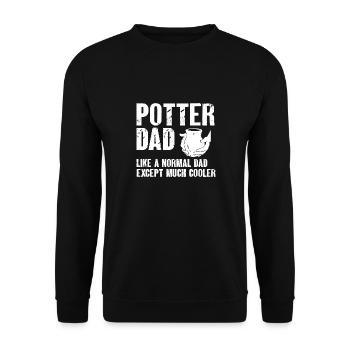 Töpferei Töpfern Töpfer Künstler Lehm - Unisex Pullover - Schwarz - Vorne - Alina (178cm) & Michal (187cm)