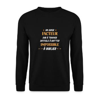 Super facteur - Sweat-shirt Unisexe - noir - Devant - Alina (178cm) & Michal (187cm)