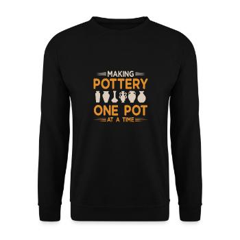 Poterie Poterie Artiste de poterie Argile - Sweat-shirt Unisexe - noir - Devant - Alina (178cm) & Michal (187cm)