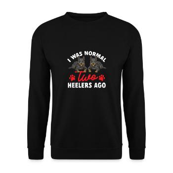 Australian Cattle Dog Red Blue Heeler - Unisex Pullover - Schwarz - Vorne - Alina (178cm) & Michal (187cm)
