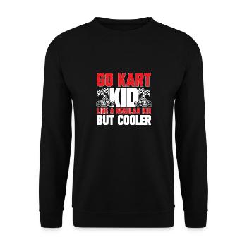 Go Kart Racing Karting Karting - Unisex Sweatshirt - black - Front - Alina (178cm) & Michal (187cm)