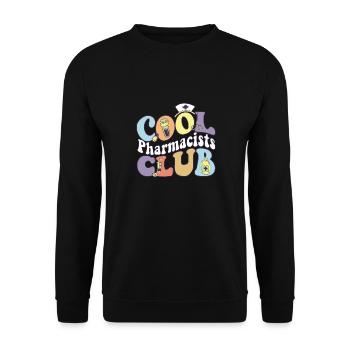 Cool Pharmacists Club Pharmacologist Practitioner - Unisex Sweatshirt - black - Front - Alina (178cm) & Michal (187cm)