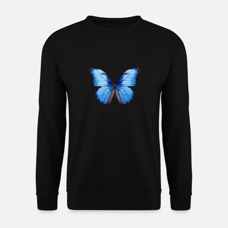 Morpho Papillon Bleu - Sweat-shirt Unisexe - noir