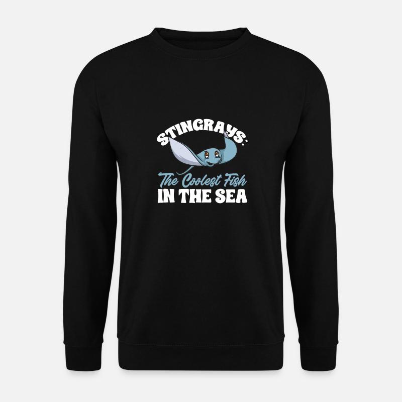 Stachelrochen Mantarochen Ozean Rochen - Unisex Pullover - Schwarz