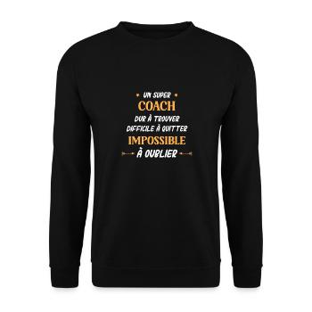 coach - Sweat-shirt Unisexe - noir - Devant - Alina (178cm) & Michal (187cm)