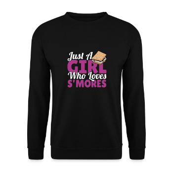 Women Just A Girl Who Loves Smores Marshmallow Cam - Unisex Sweatshirt - black - Front - Alina (178cm) & Michal (187cm)