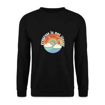 Paraprofessional Progress Is Not Linear Sped - Unisex Sweatshirt - black - Front - Alina (178cm) & Michal (187cm)