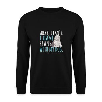 Vieux chien de berger anglais Sheepie Bobtail - Sweat-shirt Unisexe - noir - Devant - Alina (178cm) & Michal (187cm)