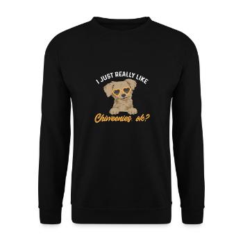 Chiweenie Chien - Sweat-shirt Unisexe - noir - Devant - Alina (178cm) & Michal (187cm)