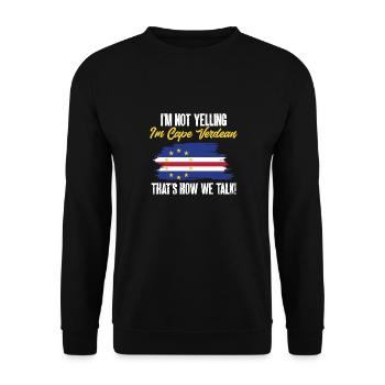 Cape Verde flag Cabo Verde flag - Unisex Sweatshirt - black - Front - Alina (178cm) & Michal (187cm)