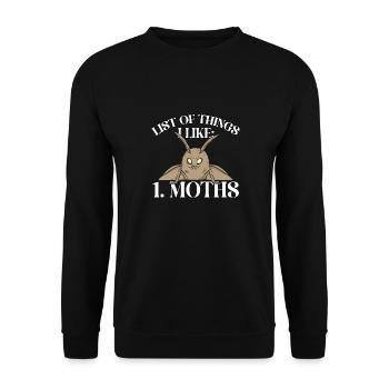 Moths Insect Collector Entomologist - Unisex Sweatshirt - black - Front - Alina (178cm) & Michal (187cm)