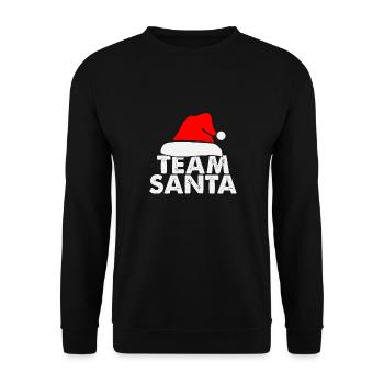 Weihnachtsmann Lebkuchen Rentier Winter - Unisex Pullover - Schwarz - Vorne - Alina (178cm) & Michal (187cm)