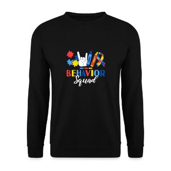 Behavior Squad ABA Therapist Applied Behavior - Unisex Sweatshirt - black - Front - Alina (178cm) & Michal (187cm)