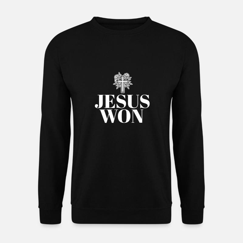 Religious Jesus Won Christian Jesus Holy Cross - Unisex Pullover - Schwarz
