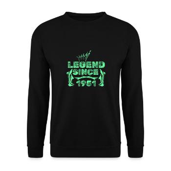 Geschenkidee 1951 - Unisex Pullover - Schwarz - Vorne - Alina (178cm) & Michal (187cm)