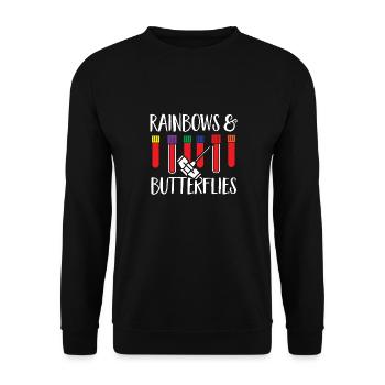 Phlebotomy Blood Draw Blood Nurse - Unisex Sweatshirt - black - Front - Alina (178cm) & Michal (187cm)