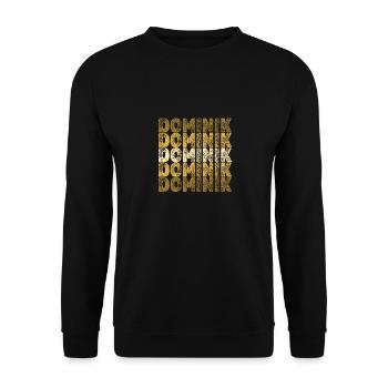 Dominik - Unisex Pullover - Schwarz - Vorne - Alina (178cm) & Michal (187cm)