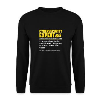 Cybersecurity Hackers IT Security - Unisex Sweatshirt - black - Front - Alina (178cm) & Michal (187cm)