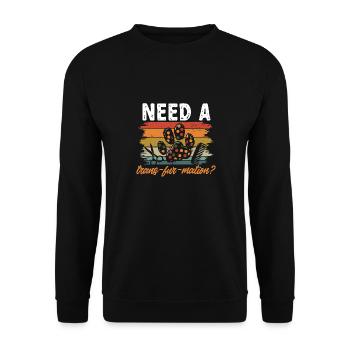 Salon de coiffure pour chiens - Sweat-shirt Unisexe - noir - Devant - Alina (178cm) & Michal (187cm)