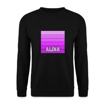 Alina comme prénom de fille - Sweat-shirt Unisexe - noir - Devant - Alina (178cm) & Michal (187cm)