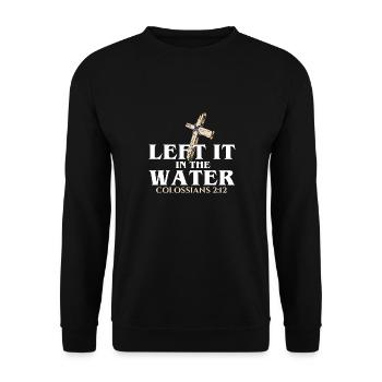 L’a laissé dans l’eau baptême religieux chrétien - Sweat-shirt Unisexe - noir - Devant - Alina (178cm) & Michal (187cm)
